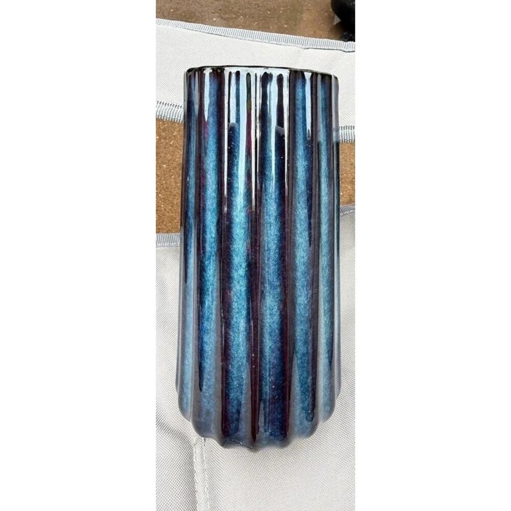 Blue Stoneware Vase